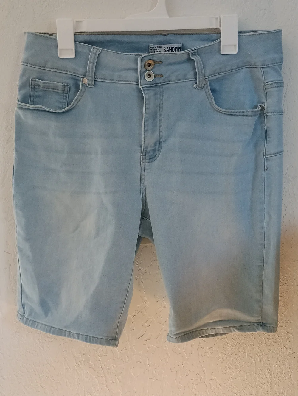 Sandpiper Light Blue Denim Bermuda Shorts